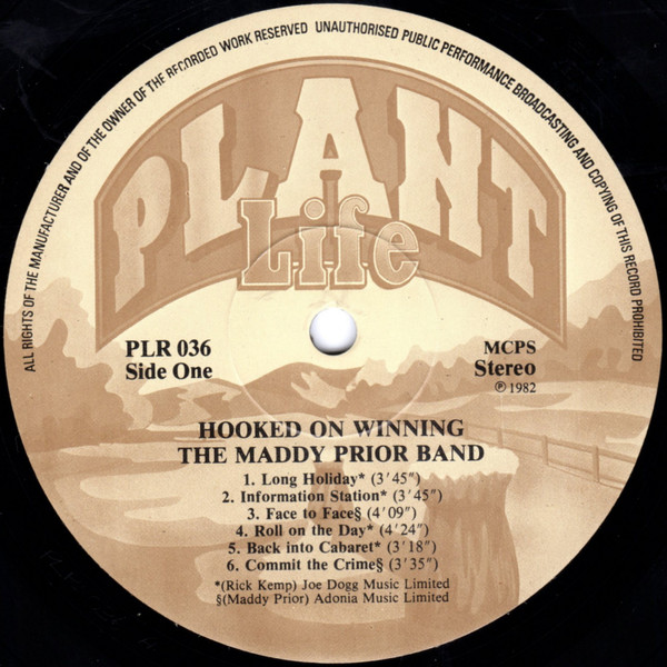 Maddy Prior Band - Hooked On Winning | Plant Life (PLR 036) - 3 Maddy Prior Band - Hooked On Winning | Plant Life (PLR 036) - 3