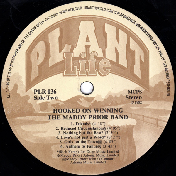 Maddy Prior Band - Hooked On Winning | Plant Life (PLR 036) - 4 Maddy Prior Band - Hooked On Winning | Plant Life (PLR 036) - 4