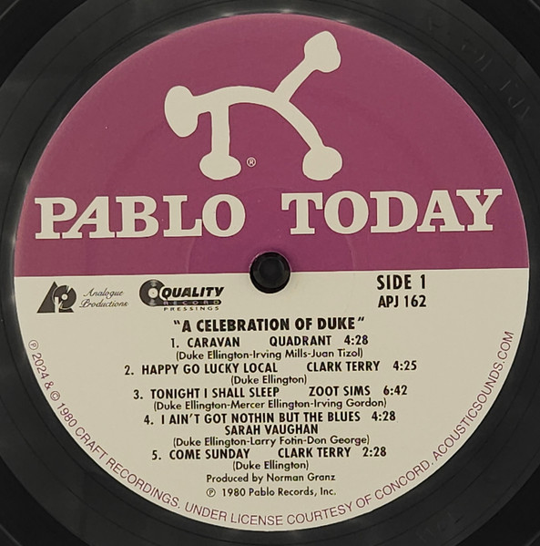 Zoot Sims , Sarah Vaughan , Clark Terry , Quadrant - A Celebration Of Duke | Analogue Productions (APJ 162) - 3