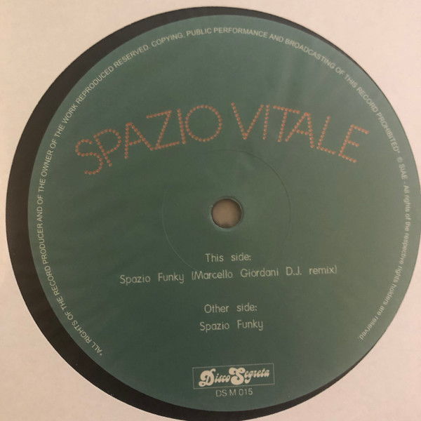 Spazio Vitale - Spazio Funky | Disco Segreta (DS M 015) - 4 Spazio Vitale - Spazio Funky | Disco Segreta (DS M 015) - 4