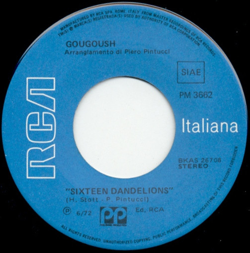 Googoosh - Sixteen Dandelions / Taking Off (I Believe In Love) | RCA Italiana (PM 3662) - 3 Googoosh - Sixteen Dandelions / Taking Off (I Believe In Love) | RCA Italiana (PM 3662) - 3