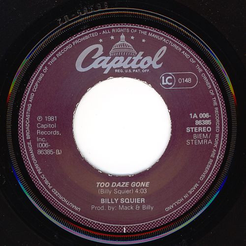 Billy Squier - The Stroke | Capitol Records (1A 006-86385) - 4