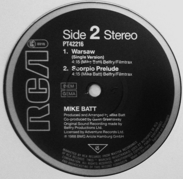 Mike Batt - Warsaw | RCA (PT42216) - 4