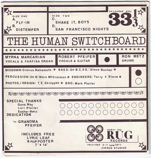 The Human Switchboard - Fly-In | Under The Rug Records (RUG 101) - 2