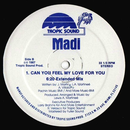 Madi - Can You Feel My Love For You | Tropic Sound Productions (none) - 2