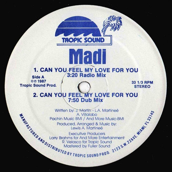 Madi - Can You Feel My Love For You | Tropic Sound Productions (none) - main