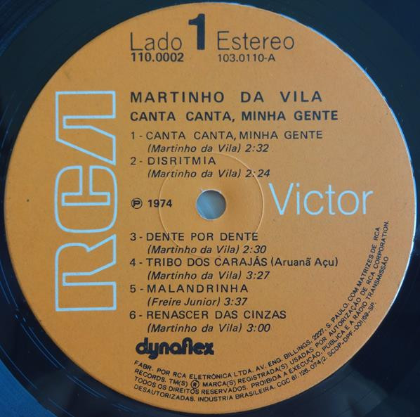 Martinho Da Vila - Canta Canta, Minha Gente | RCA Victor (110.0002) - 3