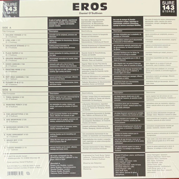 Daniel O'Sullivan - Eros | Be With Records (BEWITH180LP) - 2