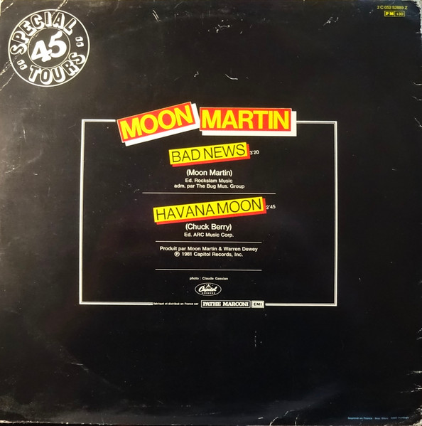 Moon Martin - Bad News | Capitol Records (2C 052-52.889 Z) - 2 Moon Martin - Bad News | Capitol Records (2C 052-52.889 Z) - 2