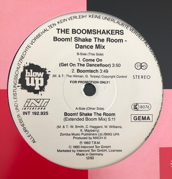 The Boomshakers - Boom! Shake The Room (Dance Mix) | Blow Up (INT 192.925) - main The Boomshakers - Boom! Shake The Room (Dance Mix) | Blow Up (INT 192.925) - main