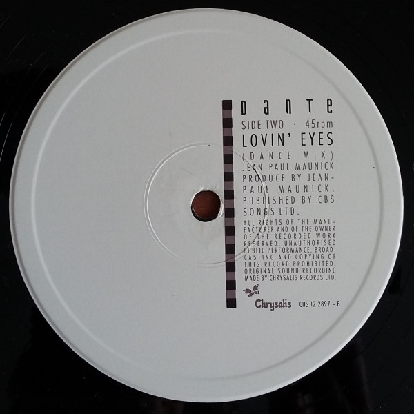 Steven Dante - So Long / Lovin' Eyes | Chrysalis (CHS 12 2897) - 4