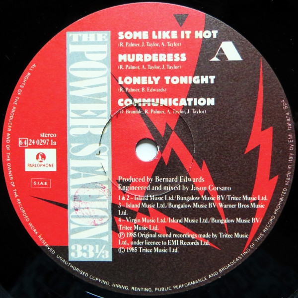 The Power Station - The Power Station 33⅓ | Parlophone (64 2402971) - 3 The Power Station - The Power Station 33⅓ | Parlophone (64 2402971) - 3