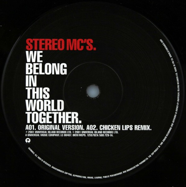 Stereo MC's - We Belong In This World Together | Island Records (12IS782) - 3 Stereo MC's - We Belong In This World Together | Island Records (12IS782) - 3