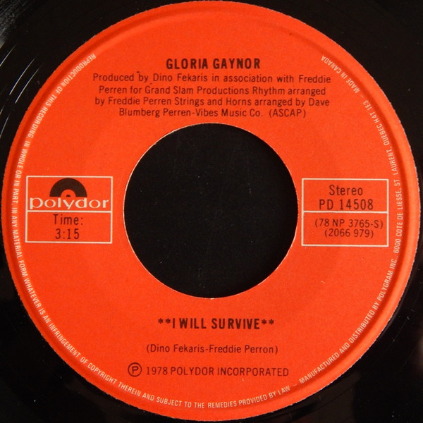 Gloria Gaynor - I Will Survive / Substitute (7") [Vinyl] | Polydor (2066 979) - main