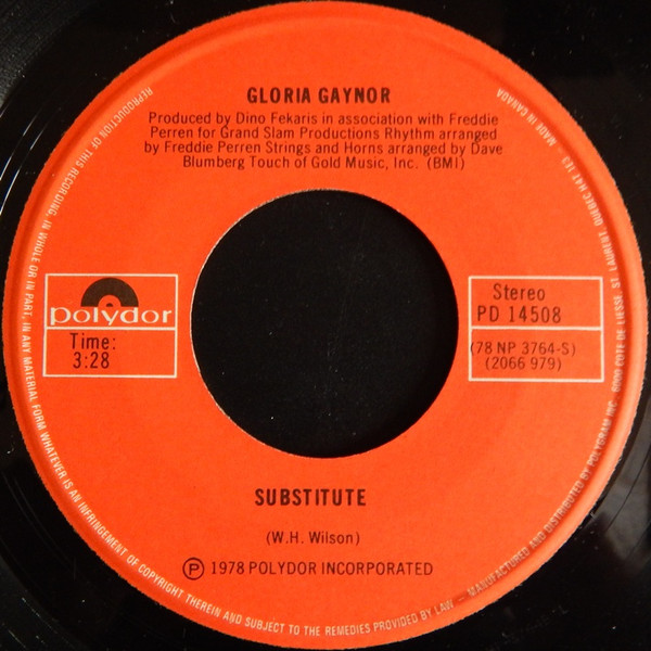 Gloria Gaynor - I Will Survive / Substitute (7") [Vinyl] | Polydor (2066 979) - 2