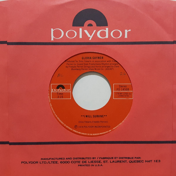 Gloria Gaynor - I Will Survive / Substitute (7") [Vinyl] | Polydor (2066 979) - 3
