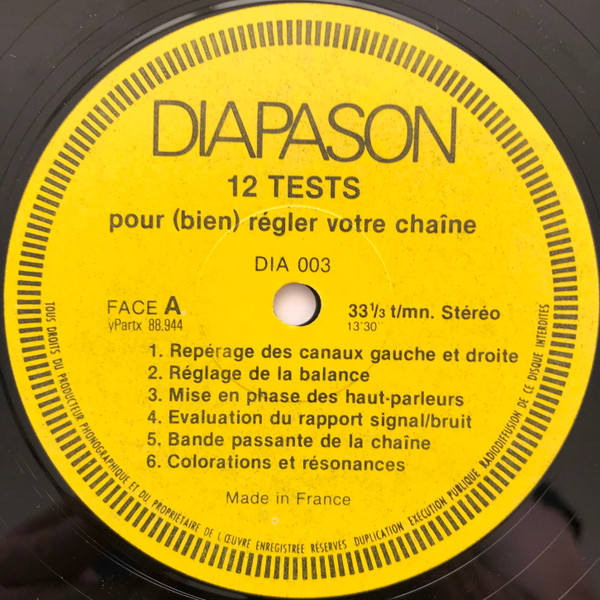 No Artist - 12 Tests Pour (Bien) Régler Votre Chaîne Hi-Fi | Diapason (DIA 003) - 4 No Artist - 12 Tests Pour (Bien) Régler Votre Chaîne Hi-Fi | Diapason (DIA 003) - 4