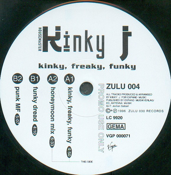 Housemaster Kinky J - Kinky, Freaky, Funky | Virgin Club (VGP 000071)