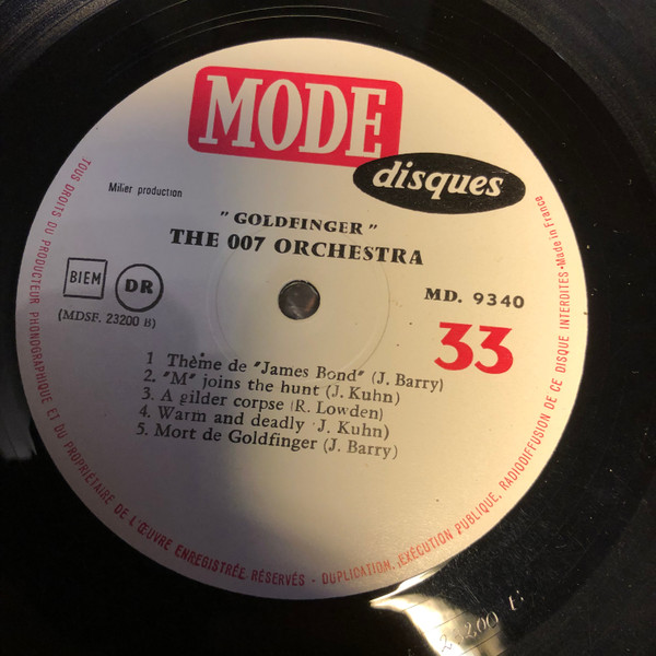 The Zero Zero Seven Band - Musique Des Films De James Bond 007 | Mode Disques (MD 9340) - 4 The Zero Zero Seven Band - Musique Des Films De James Bond 007 | Mode Disques (MD 9340) - 4