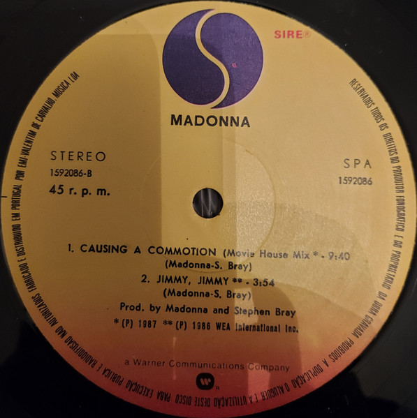 Madonna - Causing A Commotion | Sire (1592086) - 4 Madonna - Causing A Commotion | Sire (1592086) - 4