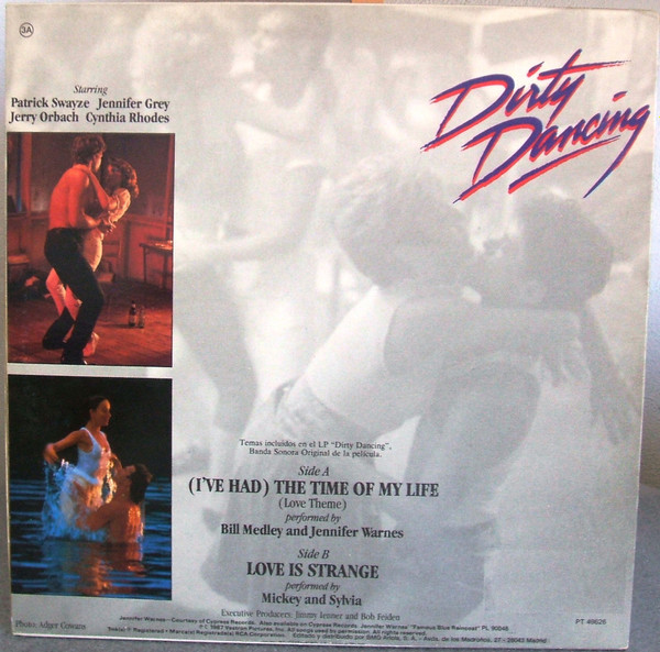 Bill Medley & Jennifer Warnes - (I've Had) The Time Of My Life | RCA (PT 49626) - 2