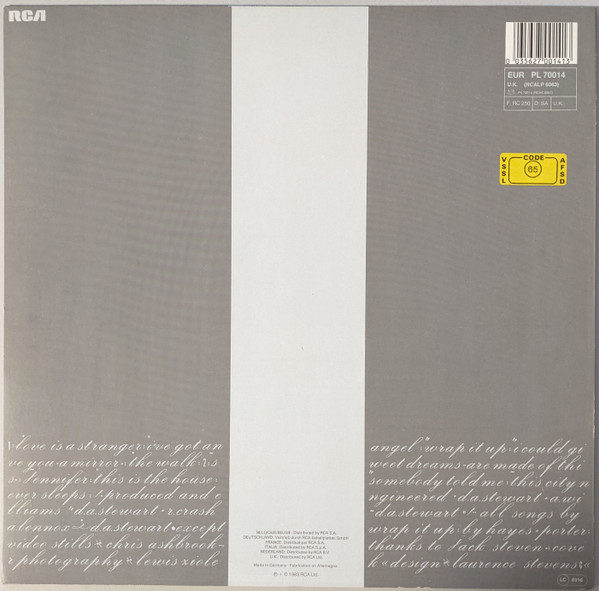 Eurythmics - Sweet Dreams Are Made Of This | RCA (PL 25447) - 2 Eurythmics - Sweet Dreams Are Made Of This | RCA (PL 25447) - 2