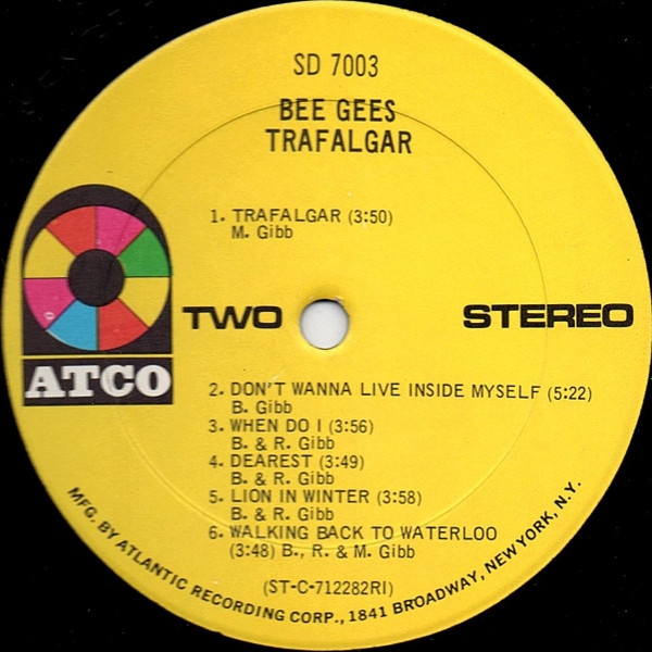 Bee Gees - Trafalgar | ATCO Records (SD 7003) - 3 Bee Gees - Trafalgar | ATCO Records (SD 7003) - 3