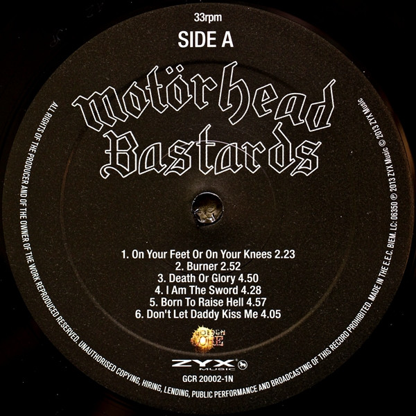 Motörhead - Bastards | ZYX Music (GCR 20002-1N) - 4