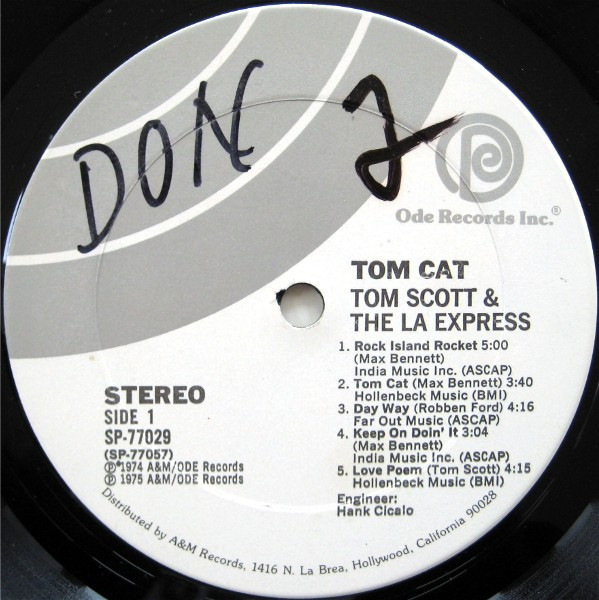 Tom Scott & The L.A. Express - Tom Cat | Ode Records (SP-77029) - 3