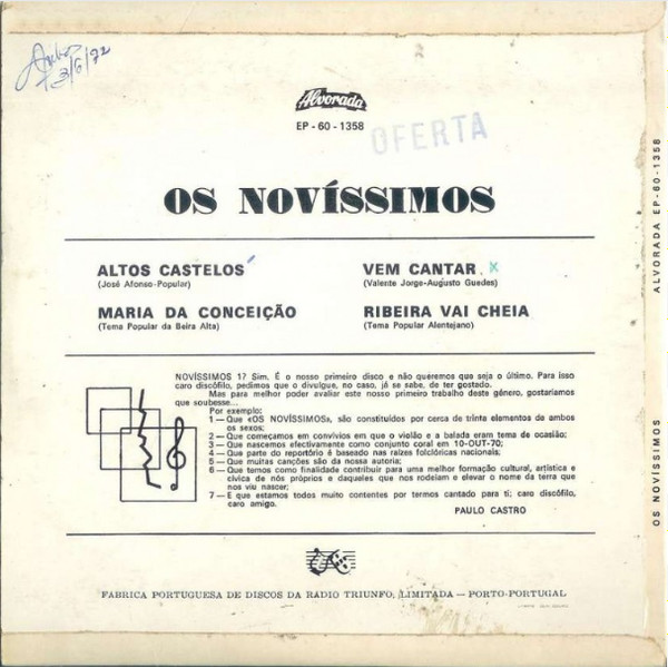 Os Novíssimos - Altos Castelos | Alvorada (EP-60-1358) - 2 Os Novíssimos - Altos Castelos | Alvorada (EP-60-1358) - 2