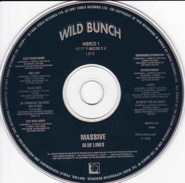 Massive Attack - Blue Lines | Wild Bunch Records (WBRCD 1) - 3