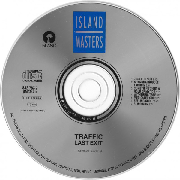 Traffic - Last Exit CD | Island Records (842 787-2) - 3