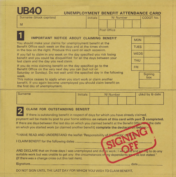 UB40 - Signing Off | Graduate Records (GRADLP 2)