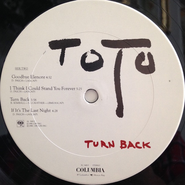 Toto - Turn Back | Columbia (FC 36813) - 4