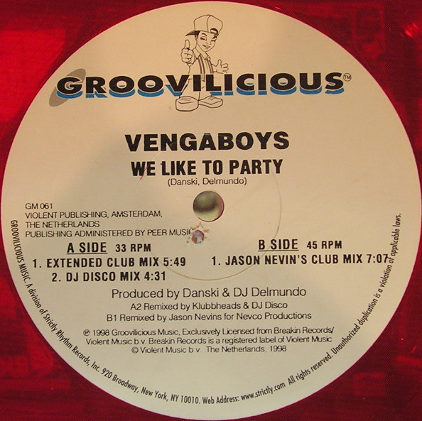 Vengaboys - We Like To Party | Groovilicious (GM 061) - 2