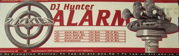 DJ Hunter - Alarm | Tunnel Records (TR3050) - main