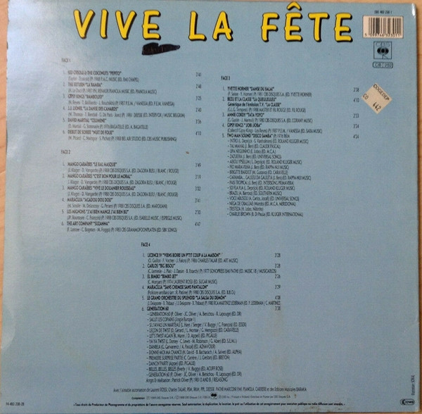 Various - Vive La Fête | CBS (CBS 463230 1) - 3 Various - Vive La Fête | CBS (CBS 463230 1) - 3