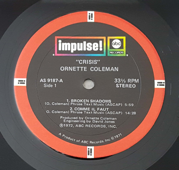 Ornette Coleman - Crisis | Impulse! (AS-9187) - 4