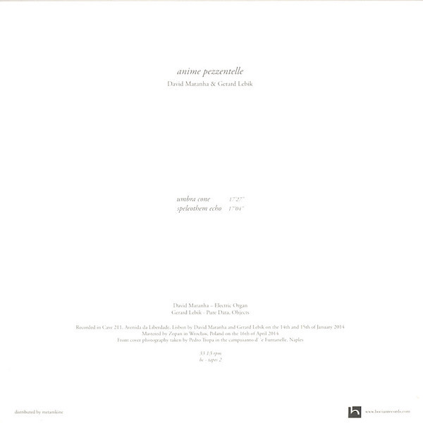 David Maranha & Gerard Lebik - Anime Pezzentelle | Bocian Records (bc - tapes 2) - 2