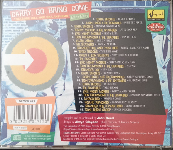 Various - Carry, Go, Bring, Come - Treasure Isle Mod Ska Anthems 1960-1966 | Sequel Records (NEM CD 471) - 2 Various - Carry, Go, Bring, Come - Treasure Isle Mod Ska Anthems 1960-1966 | Sequel Records (NEM CD 471) - 2