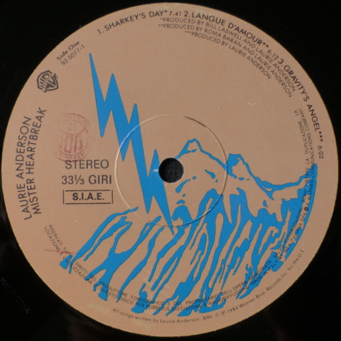 Laurie Anderson - Mister Heartbreak | Warner Bros. Records (92 5077-1) - 3