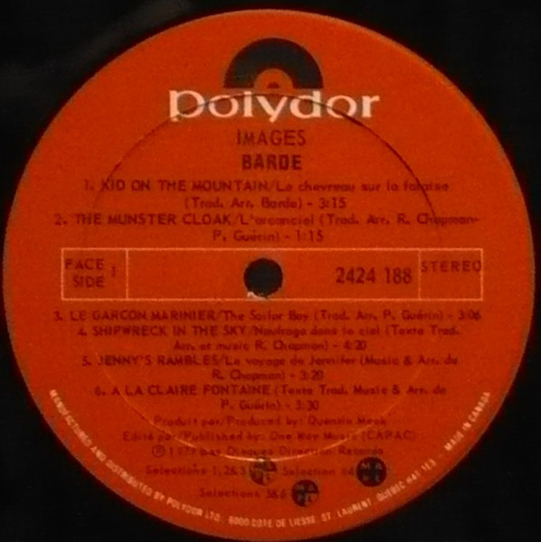 Barde - Images | Polydor (2424 188) - 2