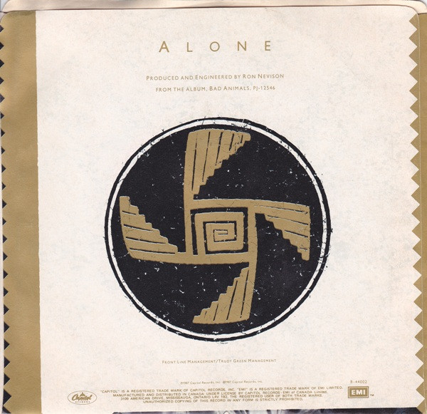 Heart - Alone / Barracuda (Live) (7") [Vinyl] | Capitol Records (B-44002) - 2