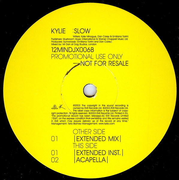 Kylie Minogue - Slow | Parlophone (12MINDJX006)