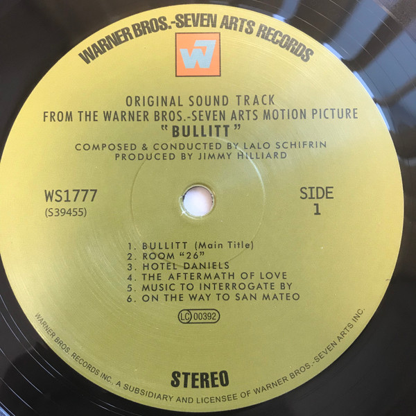 Lalo Schifrin - Bullitt (Original Motion Picture Soundtrack) | Warner Bros. - Seven Arts Records (WS 1777) - 3