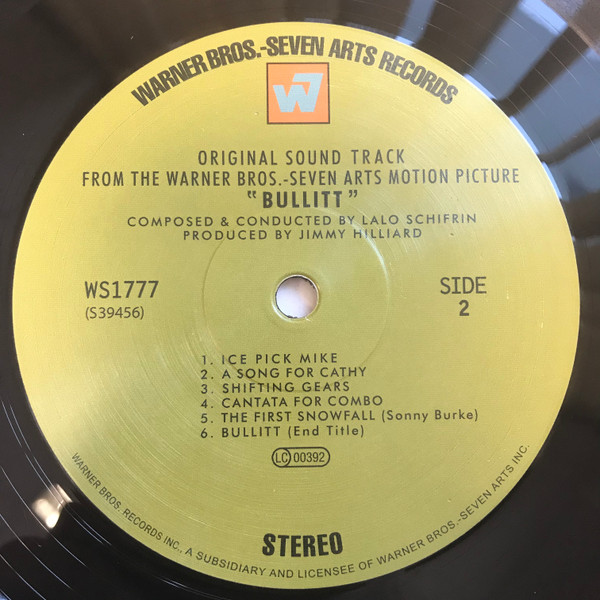 Lalo Schifrin - Bullitt (Original Motion Picture Soundtrack) | Warner Bros. - Seven Arts Records (WS 1777) - 4