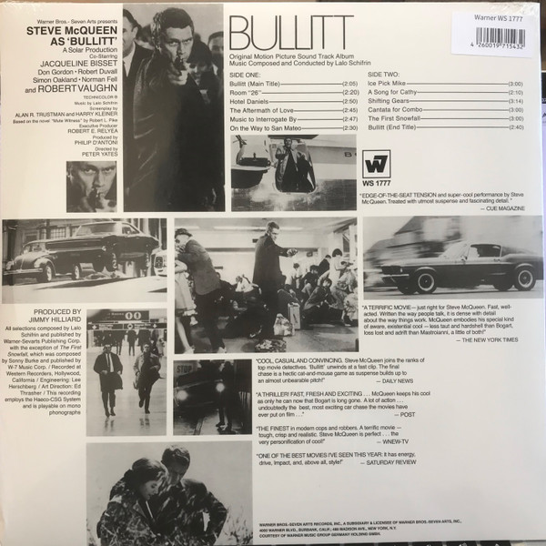 Lalo Schifrin - Bullitt (Original Motion Picture Soundtrack) | Warner Bros. - Seven Arts Records (WS 1777) - 2