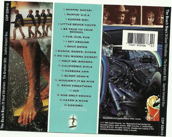 The Beach Boys - 20 Good Vibrations - The Greatest Hits | Capitol Records (CDP 529418) - 3 The Beach Boys - 20 Good Vibrations - The Greatest Hits | Capitol Records (CDP 529418) - 3