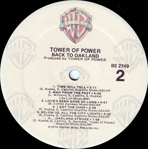 Tower Of Power - Back To Oakland | Warner Bros. Records (BS 2749) - 4
