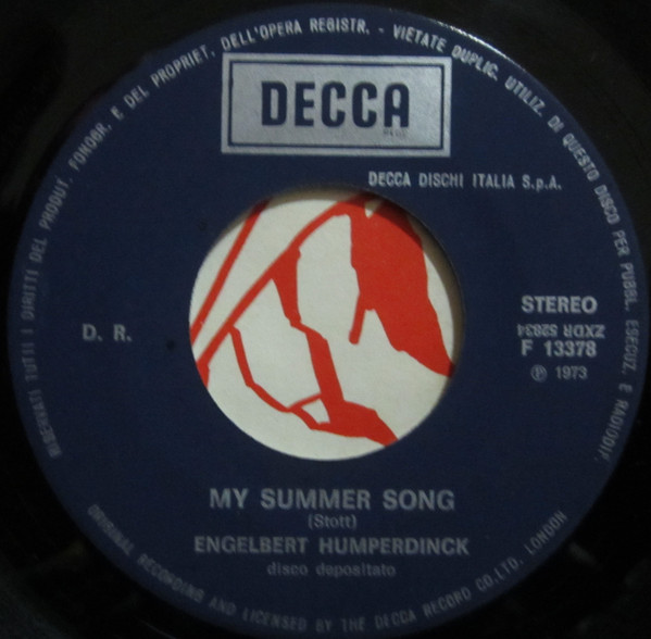 Engelbert Humperdinck - Only Our Love (Tema Dal Film 'Joe Valachi') | Decca (F 13378) - 4
